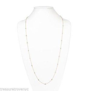 Treasure Trove NYC Gold Plated Bezel Set Cubic Zirconia Necklace